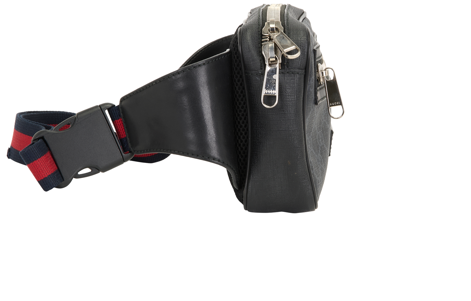 GG Supreme Belt Bag, &pound;450, Handbags, Black, Canvas/Leather, Side view